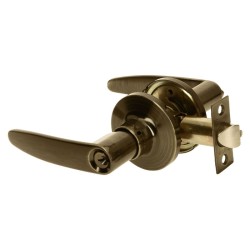 Cerradura manija, cilindro latón, latón antiguo, recámara