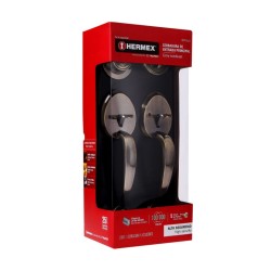 Cerradura entrada, latón antiguo, mariposa, jaladera