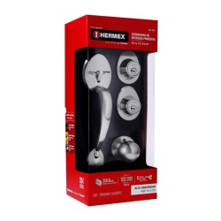 Cerradura entrada, cromo mate, doble, pomo-jaladera