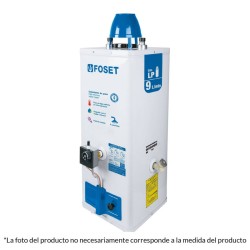 Calentador de Paso, 9L, gas natural, 2 servicios