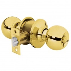 Cerradura pomo, LB, baño, cilíndrica, Hermex Basic