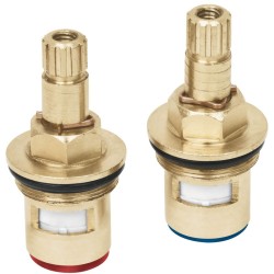 Cartuchos cerámico para llaves empotrar, Basic y Aqua, 2pzas