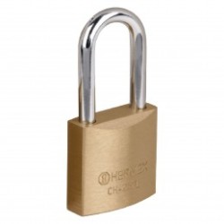 Candado de hierro, color laton, 25mm, largo, caja, Basic