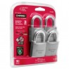 Candados de hierro, 38mm, gancho corto, blister, 4 piezas
