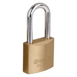 Candado de hierro, color laton, 40mm, largo, caja, Basic
