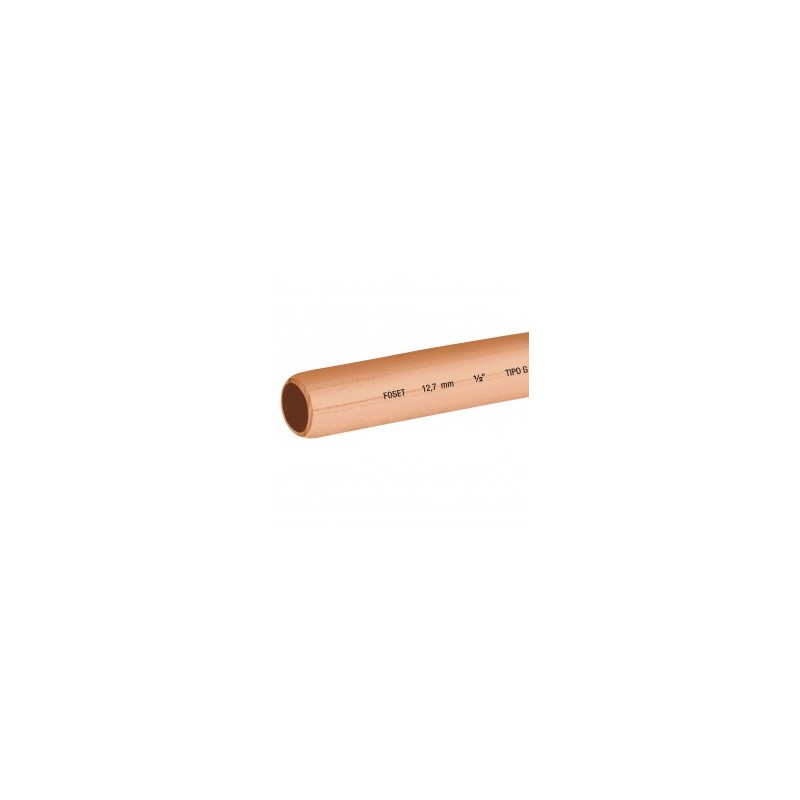 Tubo de cobre flexible, 1/2', rollo 15 metros