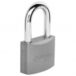 Candado de hierro, 50mm, gancho largo, caja