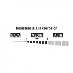 Candado de hierro, 50mm, gancho largo, caja