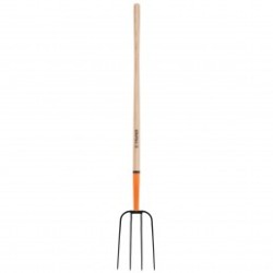Bieldo para paja, 4 dientes, mango 48'