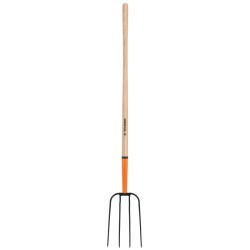 Bieldo para paja, 4 dientes, mango 48'