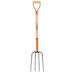 Bieldo para paja, 4 dientes, puño 'Y', mango de 35'