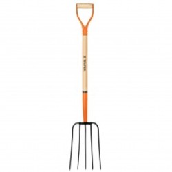 Bieldo para paja, 5 dientes, puño 'Y', mango de 35'