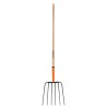 Bieldo para paja, 6 dientes, mango 48'