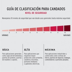 Candado de hierro, 63mm, gancho largo, blister