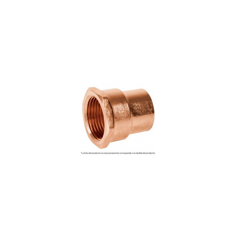 Conector de cobre, rosca interior 1-1/2'