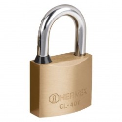 Candado de latón, 40mm, gancho corto, llave tubular, blister