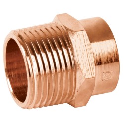 Conector de cobre, rosca exterior 3/4'
