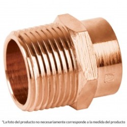 Conector de cobre, rosca exterior 1'