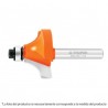 Broca para router, redondeado con moldura, 1-1/2' con balero