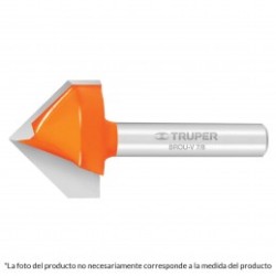 Broca para router, corte en 'V', 1/2'