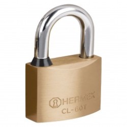 Candado de latón, 60mm, gancho corto, llave tubular, blister
