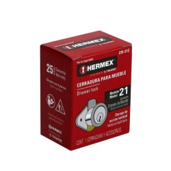 Cerradura para mueble, modelo 21, cromo