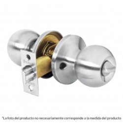 Cerradura esfera, tubular, baño, cromo, Basic, blister