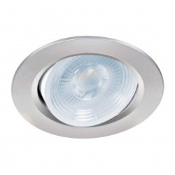 Empotrado, redondo, 5 W, 6500k, LED, plata