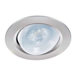 Empotrado, redondo, 5 W, 6500k, LED, plata