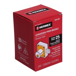 Cerradura para mueble, modelo 25, cromo