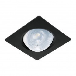 Empotrado, cuadrado, 5 W, 6500k, LED, negro