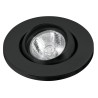 Empotrado, dirigible, esférico, negro para MR16