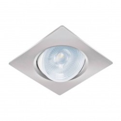 Empotrado, cuadrado, 5 W, 6500k, LED, plata