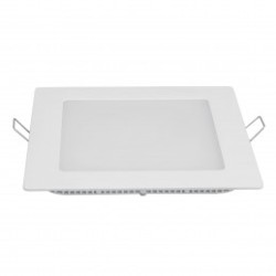 Luminario led slim de empotrar cuadrado, 6500K, 12W