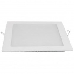 Luminario led slim de empotrar cuadrado, 6500K, 18W