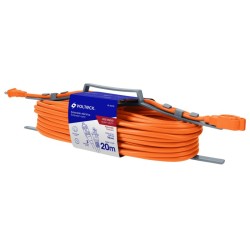 Extensión eléctrica uso rudo, 20 m, calibre 16, Volteck