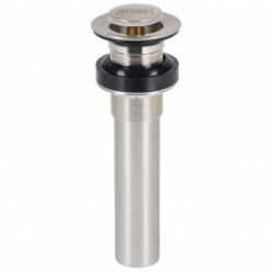 Contra p/lavabo sin rebosadero, sistema push, satín, 1-1/4'