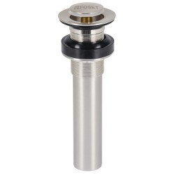 Contra p/lavabo sin rebosadero, sistema push, satín, 1-1/4'