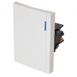 Interruptor de 3 vías, 3 módulos, línea Española, blanco