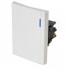 Interruptor de 3 vías, 3 módulos, línea Española, blanco