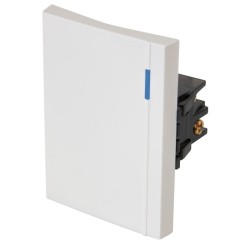 Interruptor de 3 vías, 3 módulos, línea Española, blanco