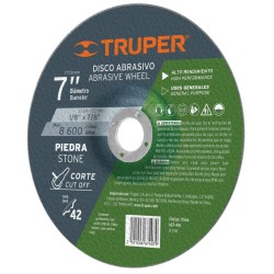 Disco para corte de piedra, tipo 42, diámetro 7'