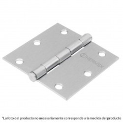 Bisagra cuadrada 2', acero cromo mate, plana