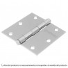 Bisagra cuadrada 2', acero cromo mate, plana