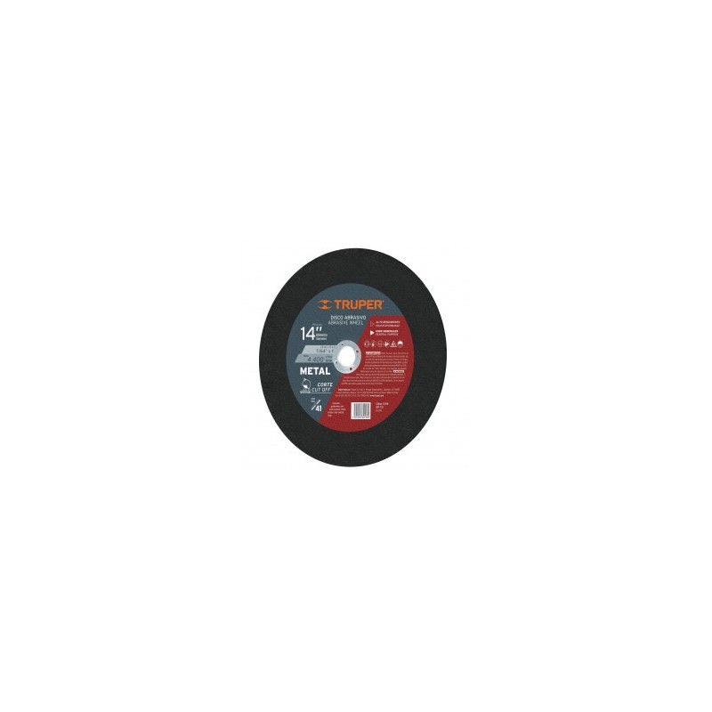 Disco para corte de metal, tipo 41, diámetro 14'